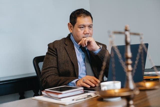 lawyer at desk