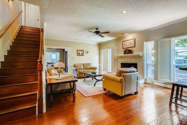 living room with hardwood floors
