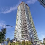 Modern high-rise condominium building in Vancouver with spacious balconies and floor-to-ceiling windows. Scenic city views, luxury amenities, and contemporary architecture perfect for city living.