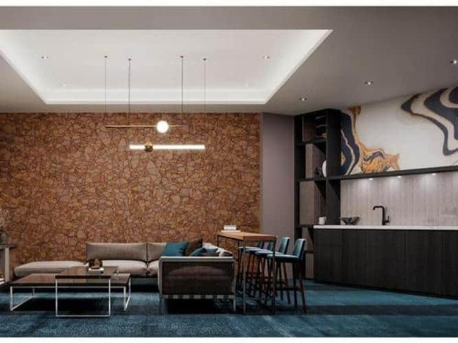 Modern living room with contemporary furniture and sleek design, ideal for upscale residential or commercial properties in Vancouver.