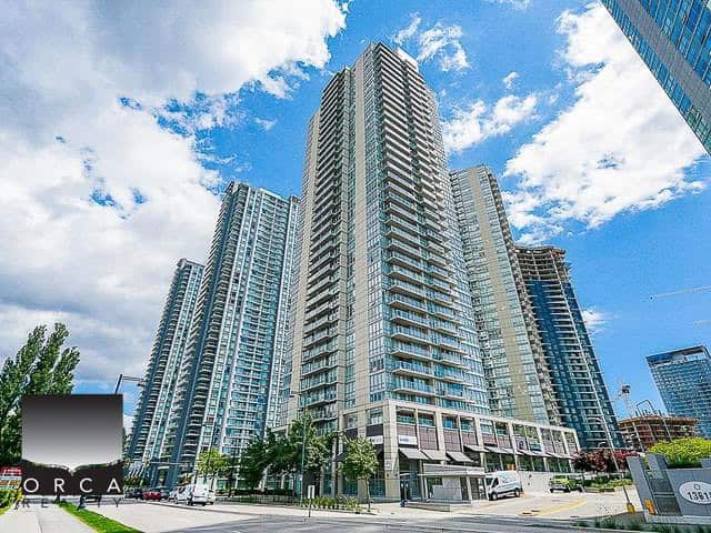 Contemporary high-rise residential buildings in downtown Vancouver with modern glass architecture and cityscape skyline, ideal for real estate investment and urban living.