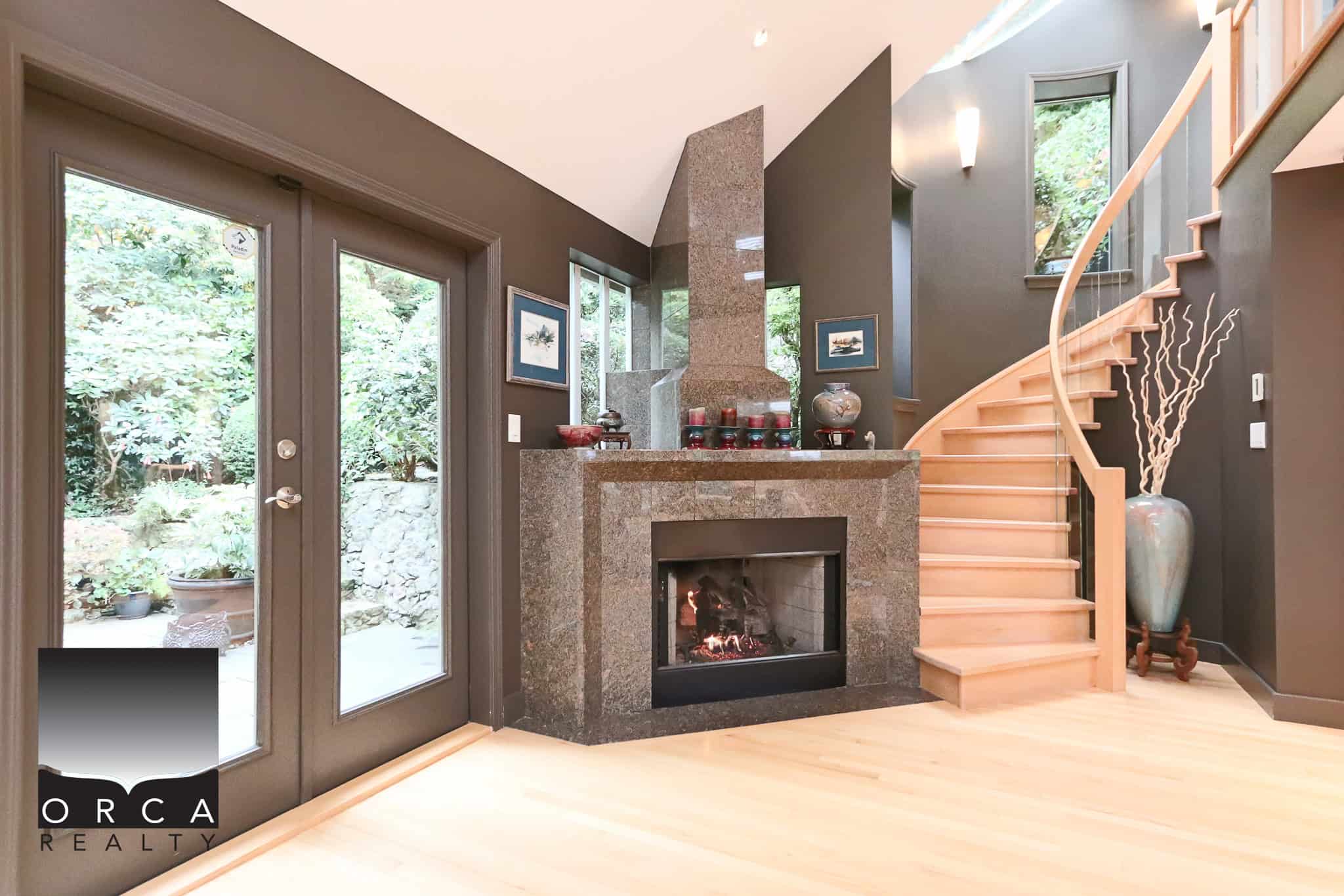 Professional property manager showing a Vancouver rental property to a landlord