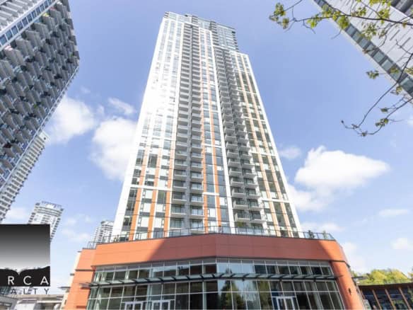 Luxury high-rise condo building in downtown Vancouver, BC, showcasing modern architecture and spacious apartments. Perfect for real estate investment and city living.