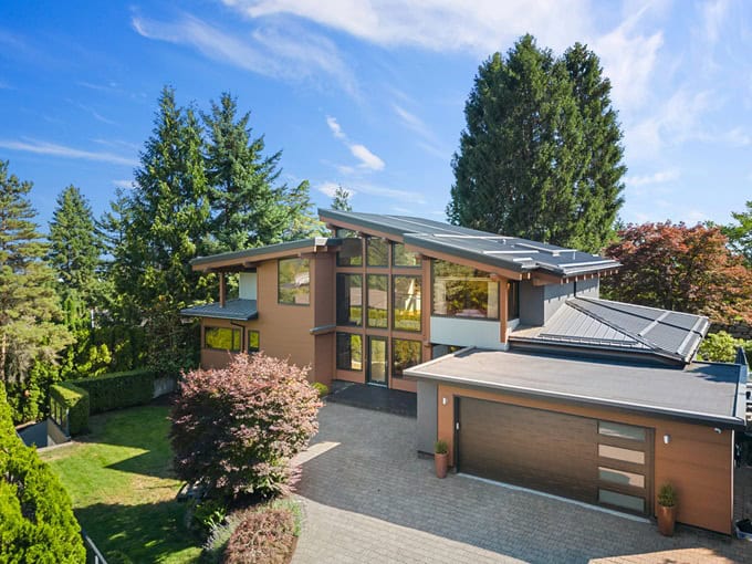 Modern West Vancouver Residence with Large Windows.
