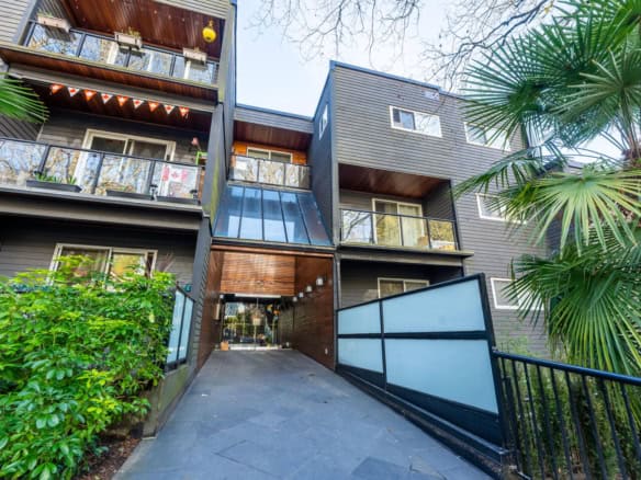 Spacious contemporary condo at 112-1550 Barclay St, Vancouver, featuring sleek design, large windows, and outdoor balconies, ideal for urban living in a prime Vancouver location.