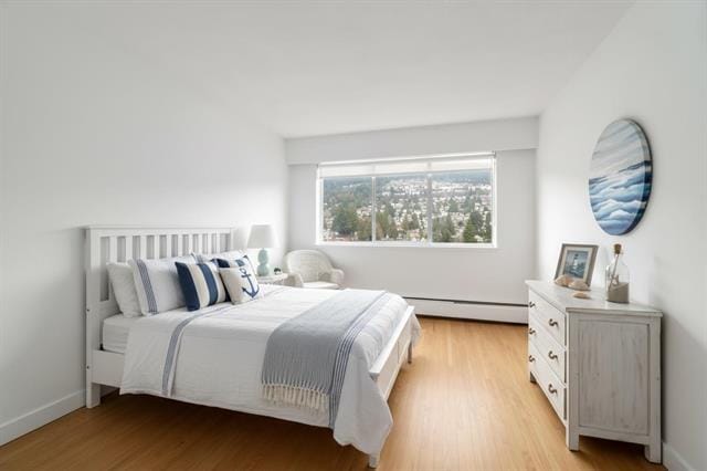 Bright West Vancouver Bedroom with Ocean View.