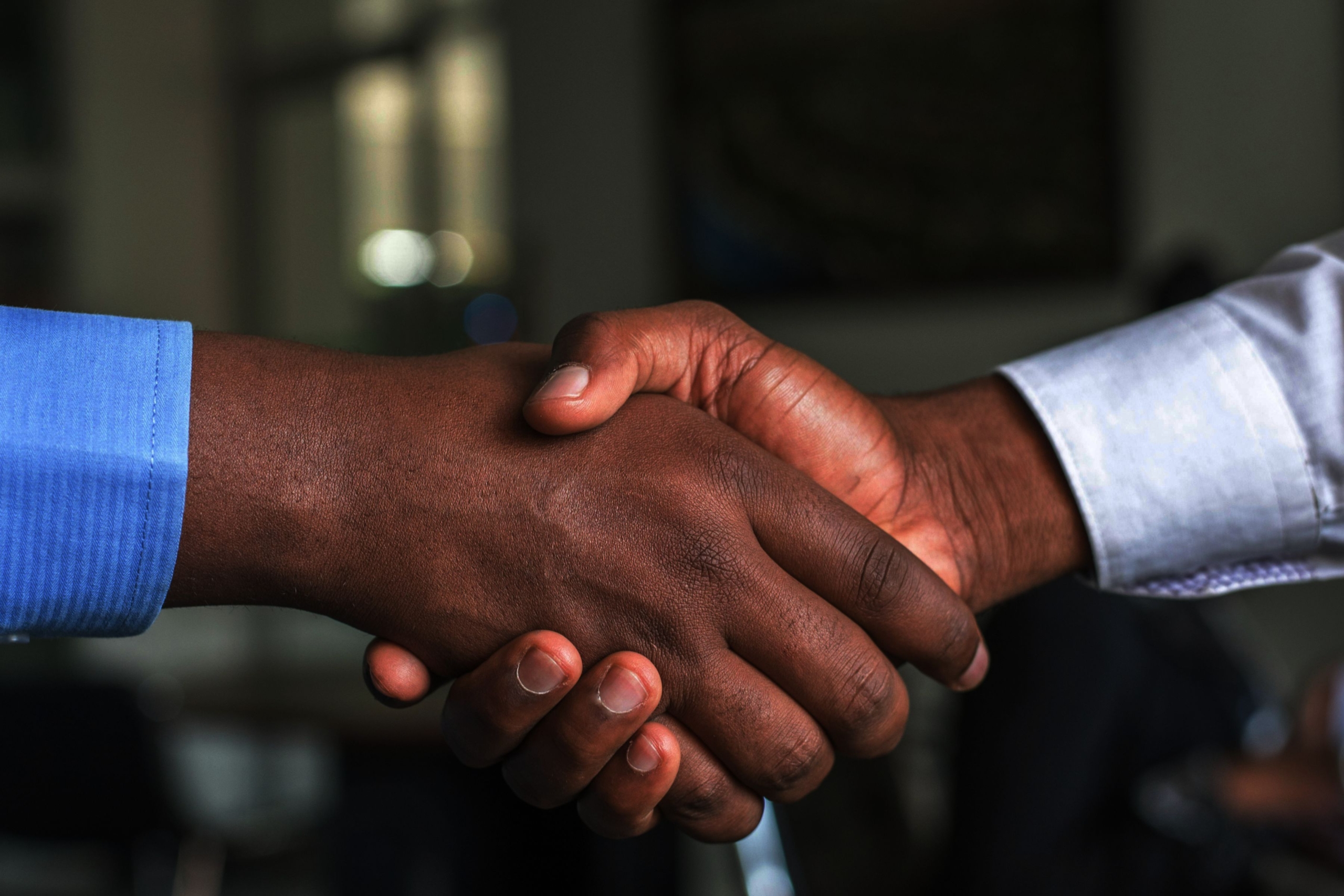 Two people shaking hands
